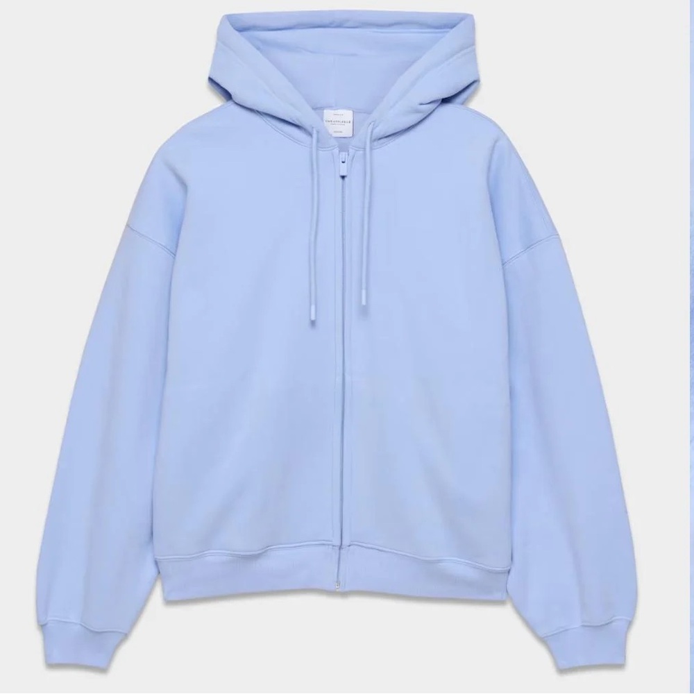 Aritzia Cozyfleece Sweatfleece Dayflower Blue Mega Zip Hoodie Small